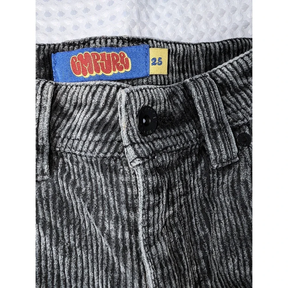 Empyre Relax Loose Fit Black Corduroy Skate Pants Teen/Men Sz 25, waist-28 XS